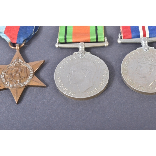 23 - A WWII Second World War medal group comprising; War Medal, Defence Medal, 1939-45 Star and Africa St... 