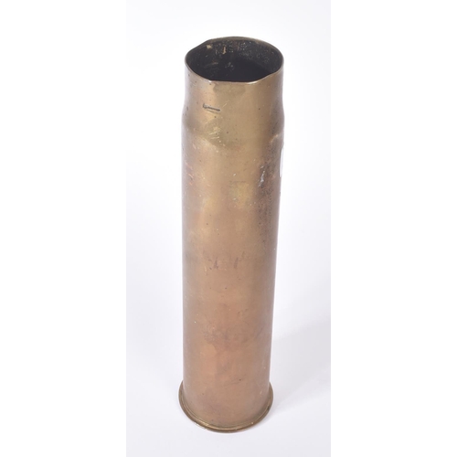 231 - A WWI First World War British 6 Pounder tank shell case. Marked to the base 6 Pr III Lot 5 C.F with ... 