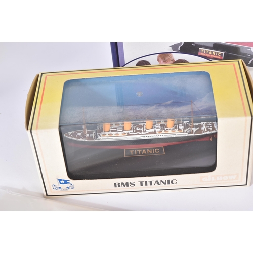 255 - RMS Titanic - a collection of assorted memorabilia to include; Gilbow RMS Titanic diecast model (box... 