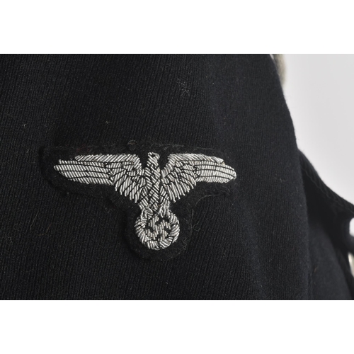 256 - A replica WWII Second World War Third Reich Nazi German SS Officers uniform tunic and cap. The tunic... 