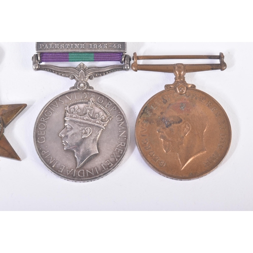 261 - A collection of WWI First and WWII Second World War British military medals comprising; General Serv... 