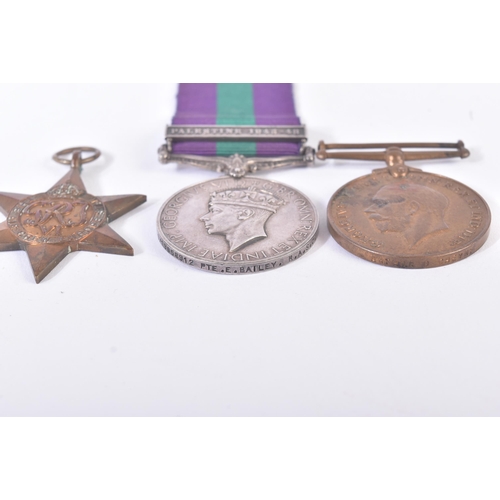 261 - A collection of WWI First and WWII Second World War British military medals comprising; General Serv... 