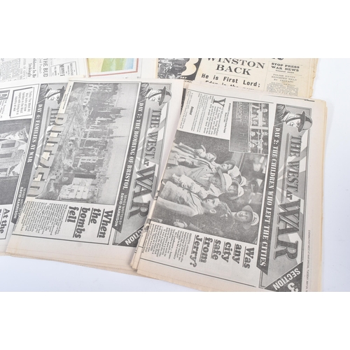 263 - A collection of assorted WWII Second World War interest newspapers to include a selection of 50th An... 