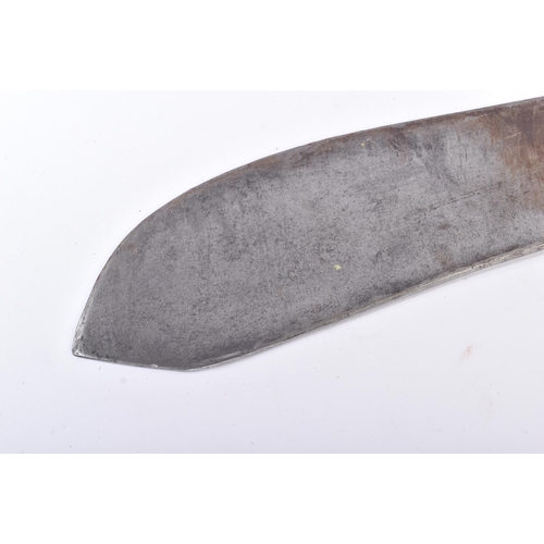 264 - A WWII Second World War British Army Galok / Machete bush knife. The machete having a wooden grip (w... 