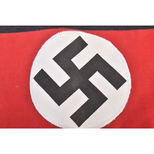 268 - A WWII Second World War Third Reich Nazi German style SS Officers armband. Red cotton construction w... 