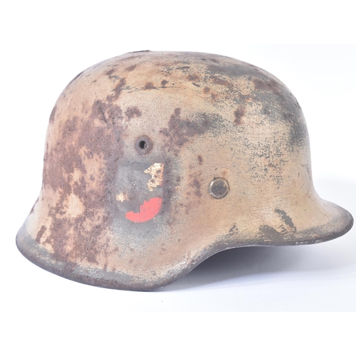 275 - A WWII Second World War Third Reich Nazi German M40 pattern Afrika Korps Stahlhelm steel combat helm... 