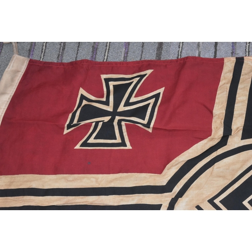 286 - A WWII Second World War Third Reich Nazi German style battle flag. Swastika to centre, the flag in r... 