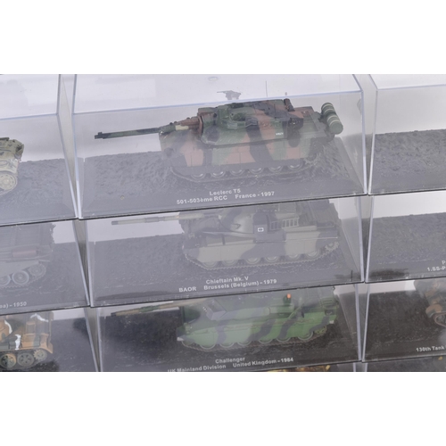 287 - A collection of assorted diecast Military model tanks to include; United States M4A3 Sherman France ... 