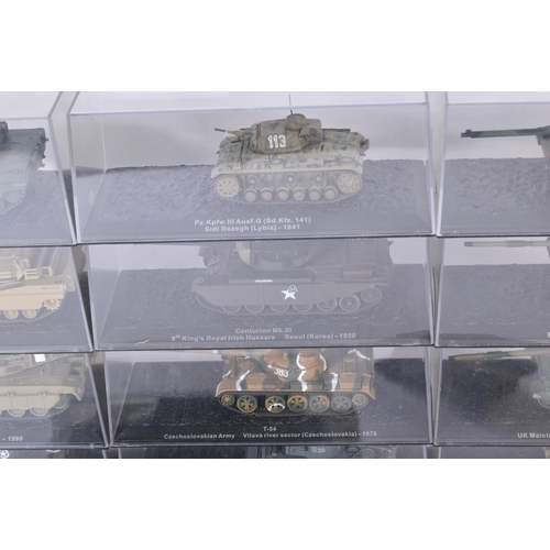 287 - A collection of assorted diecast Military model tanks to include; United States M4A3 Sherman France ... 