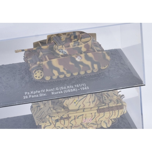 287 - A collection of assorted diecast Military model tanks to include; United States M4A3 Sherman France ... 