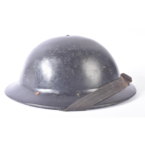 288 - A WWII Second World War British Home Front non-conductive composite helmet attributed to the repair ... 