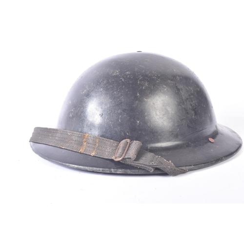 288 - A WWII Second World War British Home Front non-conductive composite helmet attributed to the repair ... 