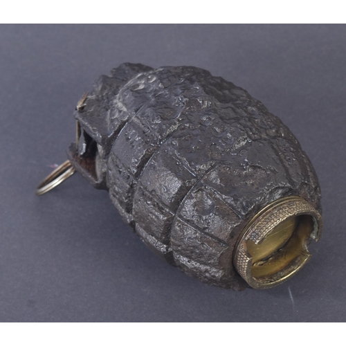 291 - An original WWI First World War British Army inert No. 5 MKI mills bomb / hand grenade. Typical form... 