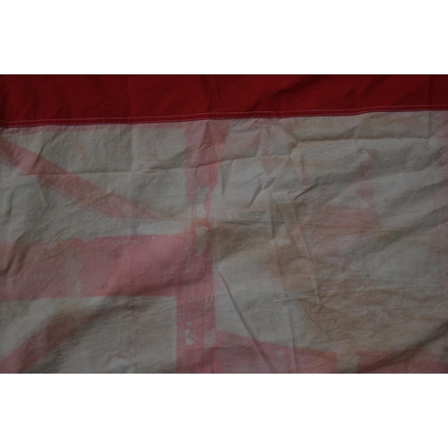 298 - WWII Second World War British Royal Navy ensign flag. Typical form, with Union Flag to corner. Marke... 