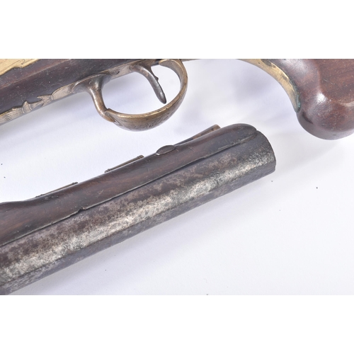 30 - A pair of late 18th Century John Probin of Birmingham made flintlock pistols. Rounded wooden butt wi... 