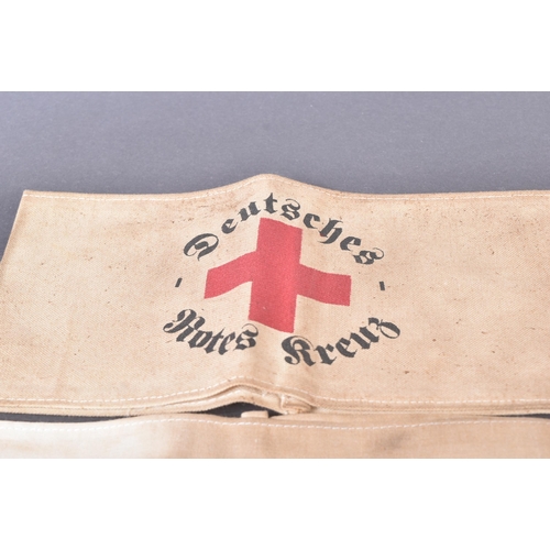 324 - A collection of WWII Second World War Third Reich Nazi German DRK Red Cross Medical armbands. Typica... 