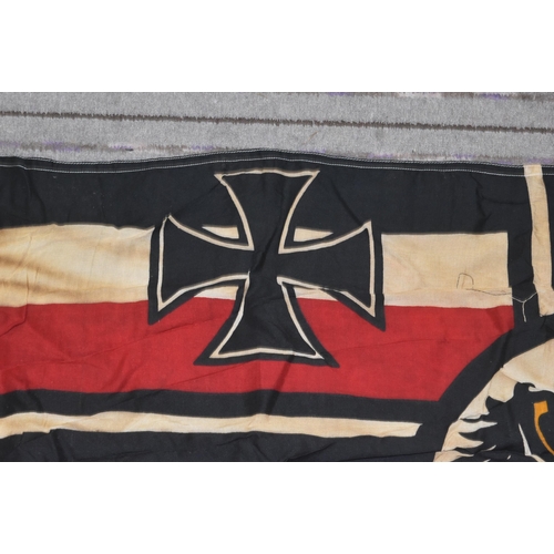 329 - A WWI First World War Imperial German Army / Prussian war flag. The flag with a central Prussian eag... 