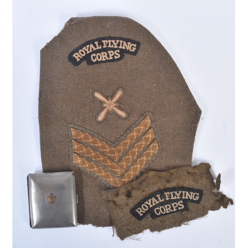 33 - Royal Flying Corps - an original WWI First World War RFC Royal Flying Corps Sergeants cloth patches ... 