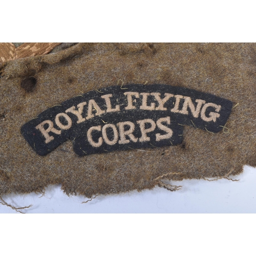 33 - Royal Flying Corps - an original WWI First World War RFC Royal Flying Corps Sergeants cloth patches ... 