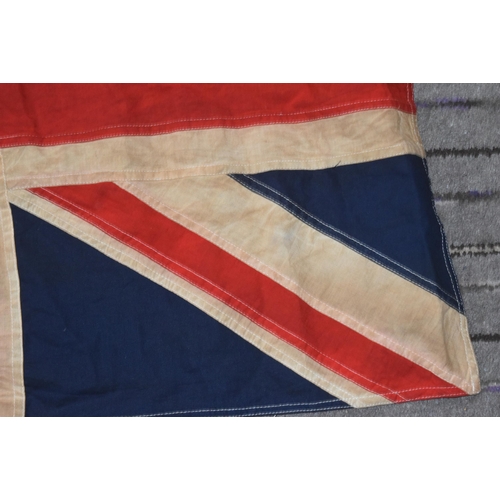 332 - A vintage mid Century British Union Jack / Union flag. Typical form, with rope stitched into the sea... 