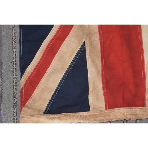 332 - A vintage mid Century British Union Jack / Union flag. Typical form, with rope stitched into the sea... 