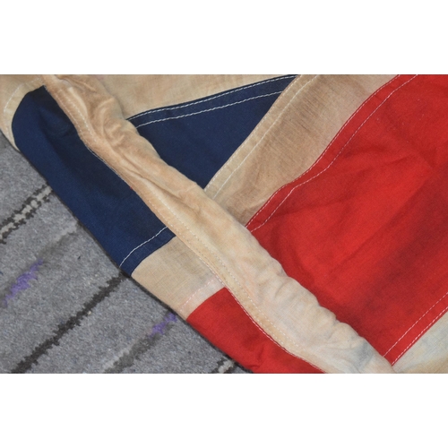 332 - A vintage mid Century British Union Jack / Union flag. Typical form, with rope stitched into the sea... 