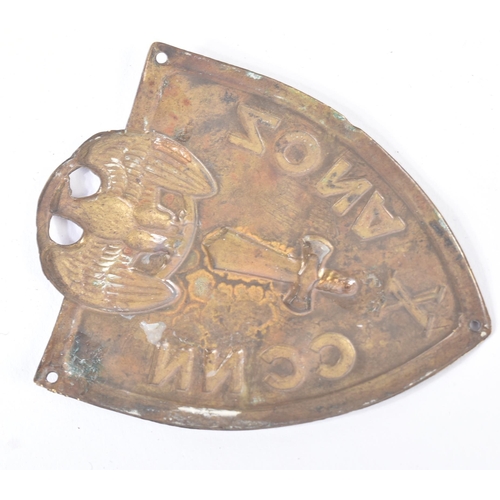 336 - A WWII Second World War Italian Fascist Blackshirt Militia Zone Assault Sleeve Shield depicting the ... 