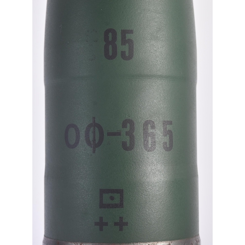 354 - A post WWII Second World War / Cold War era Russian / Eastern European artillery gun projectile. The... 