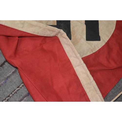 356 - A WWII Second World War style Third Reich Nazi German NSDAP party flag. The flag in red and white, w... 