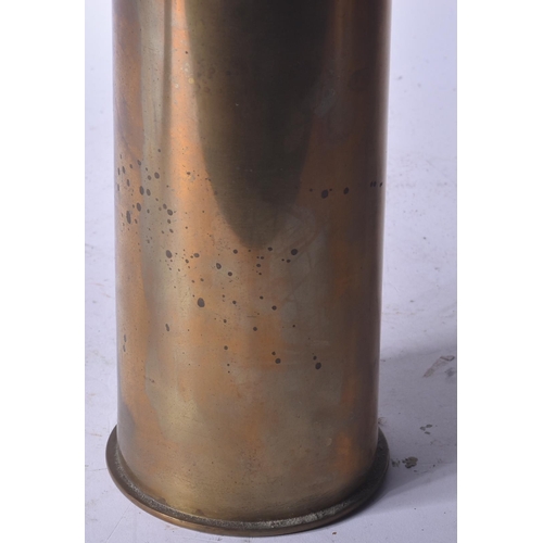 357 - A WWII Second World War Third Reich Nazi German 88mm anti tank flak gun shell case. The case dated 1... 