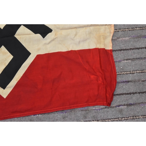 373 - A WWII Second World War style Third Reich Nazi German Hitler Youth flag. Red and white background wi... 