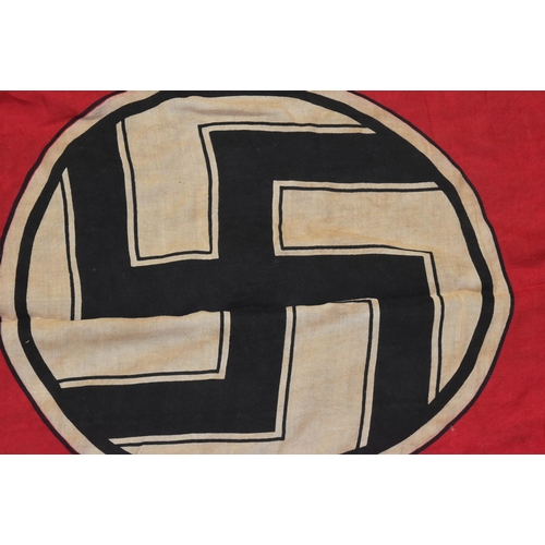 383 - A WWII Second World War related Third Reich German Nazi ' NSDAP ' party linen flag. The flag of line... 