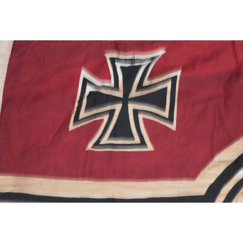 389 - A WWII Second World War Third Reich Nazi German Kriegsmarine battle flag. Swastika to centre, the fl... 