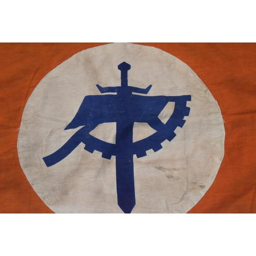 391 - A WWII Second World War Third Reich Nazi German / Belgian Rexist Fascists party flag. The orange fla... 