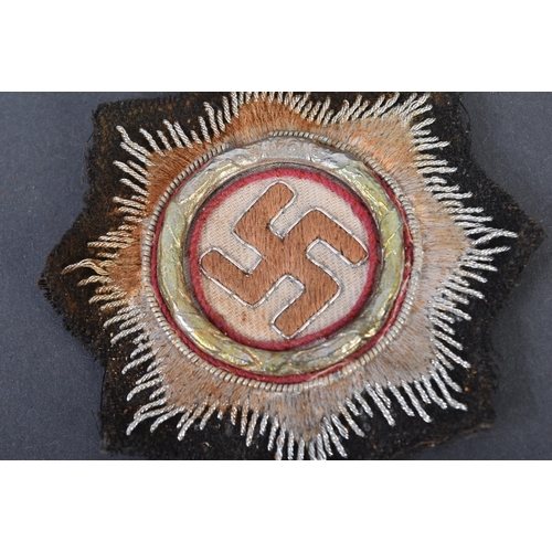 399 - A WWII Second World War Third Reich Nazi German ' Deutsches Kruez ' ( The German Cross ) medal patch... 