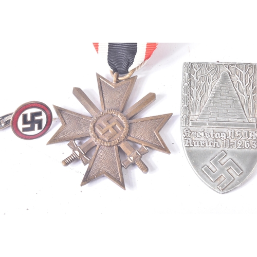 409 - A collection of assorted WWII Second World War Third Reich Nazi German badges / medals comprising; W... 