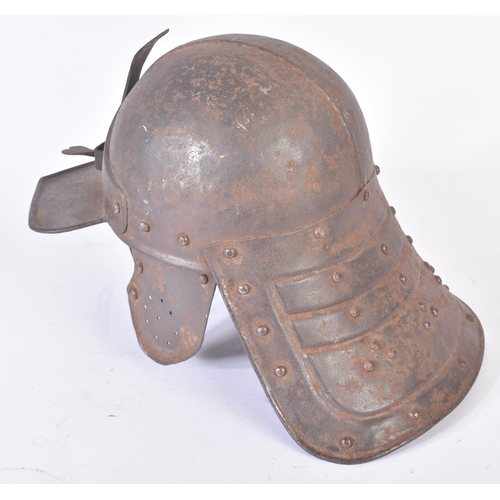 420 - A 19th Century copy of a post-Renaissance lobster-tailed pot helmet. The helmet having a rounded sku... 