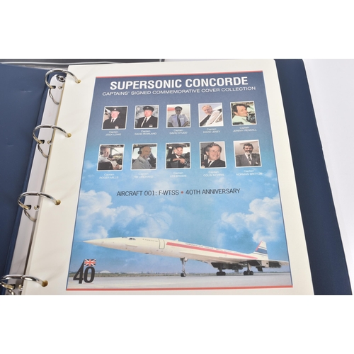 421 - A collection of assorted Concorde books and memorabilia to include; a folder containing 40th Anniver... 