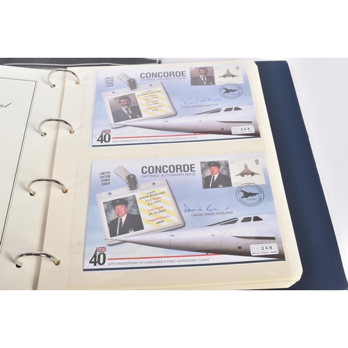 421 - A collection of assorted Concorde books and memorabilia to include; a folder containing 40th Anniver... 