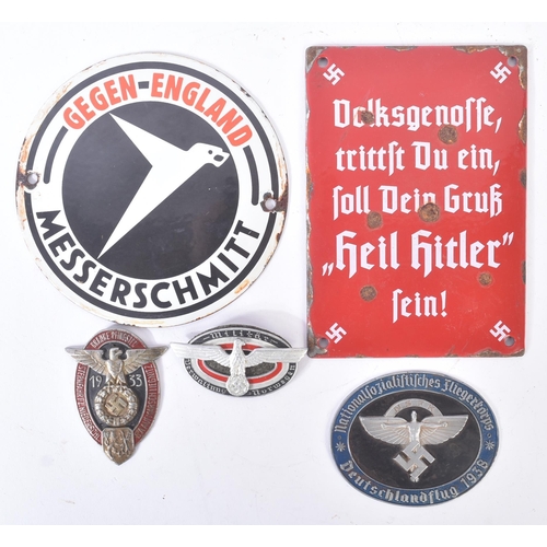 453 - A collection of assorted WWII Second World War Third Reich Nazi German style plaques comprising; Hei... 