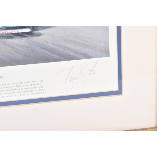 457 - Formula One / Racing - Tony Smith - British Greats (Nigel Mansell) - Limited Edition signed print No... 