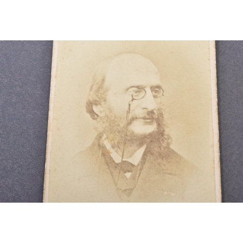 490 - From the Ferdinand Otto Miksche collection.

 c1860s antique cabinet photograph of Jacques Offenbach... 