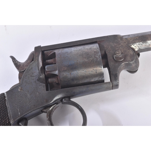 50 - An early 19th Century six-shot percussion revolver pistol by J. MacQuire of 7 Chamber Street, London... 