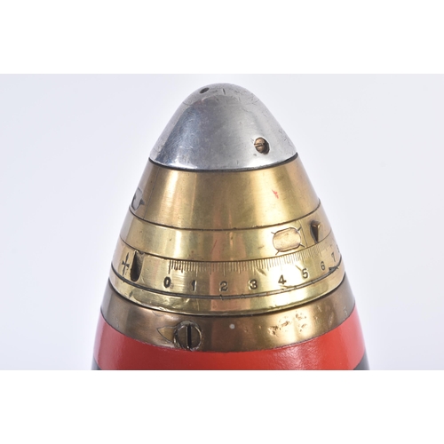 83 - An original WWI First World War British 18 Pounder MK IV Artillery ( inert ) shrapnel shell. The pro... 