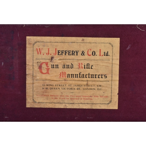 84 - A W. J. Jeffrey & Co. Ltd. ' Gun And Rifle Manufacturers ' of London - vintage shotgun case with not... 