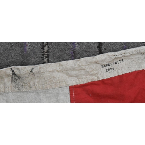 98 - An early Boer War period ' Free Orange State ' flag. The flag having seven horizontal bands of white... 