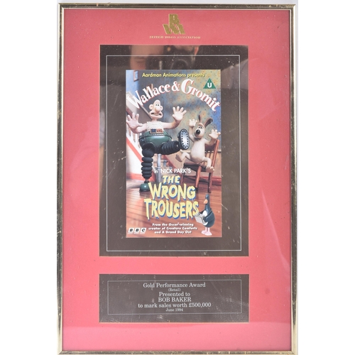 1 - From The Estate Of Bob Baker - Wallace & Gromit The Wrong Trousers (1993) - Baker's personally award... 