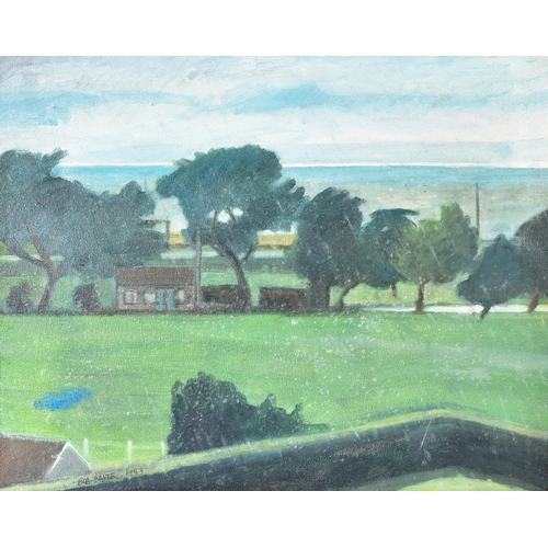 104 - From The Estate Of Bob Baker - Artwork - 'Portishead' - a large oil on canvas painting of Portishead... 