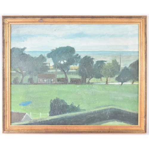 104 - From The Estate Of Bob Baker - Artwork - 'Portishead' - a large oil on canvas painting of Portishead... 