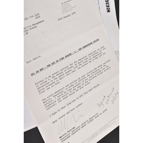 117 - From The Estate Of Bob Baker - Doctor Who - x15 original 1980s to 2000s contracts / letters concerni... 